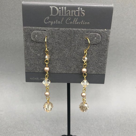 Dillards Jewelry 33 Dillards Crystal Collection Earrings Gold